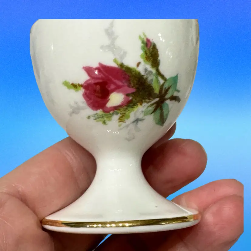 Vintage English Egg Cup Hammersley Grandmothers Rose