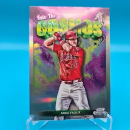 Mike Trout 2024 Topps Cosmic Chrome Into The Cosmos Insert Los Angeles Angels