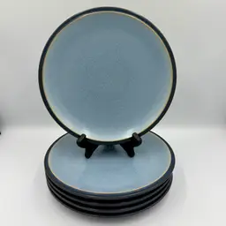 Denby Blue Jetty 8-7/8” Salad Dessert Plate Stoneware England