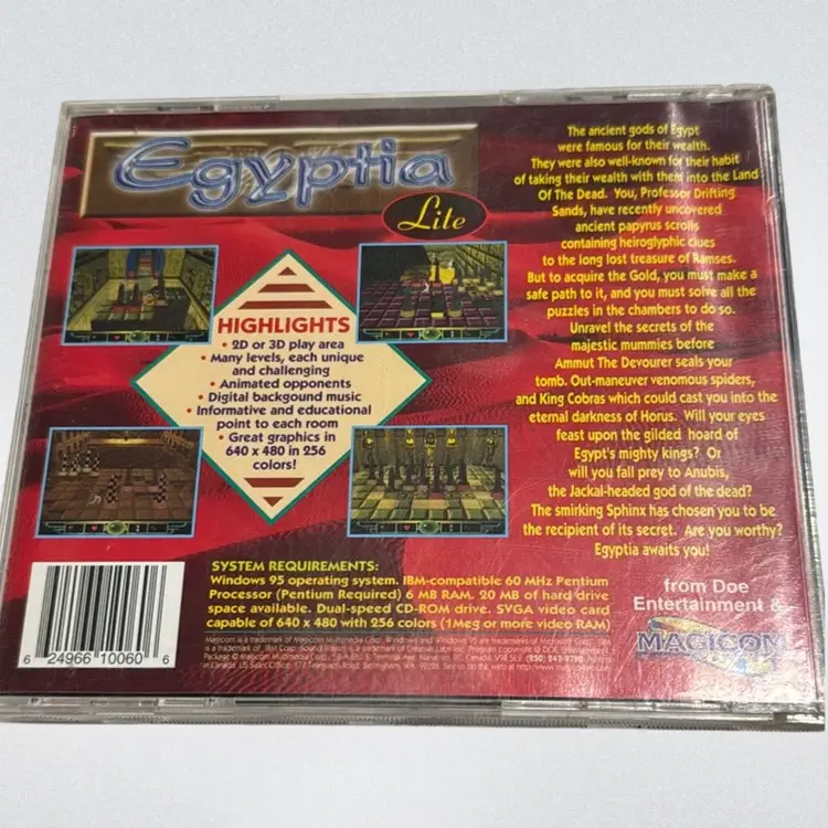 Rare Egyptia Lite CD ROM Game