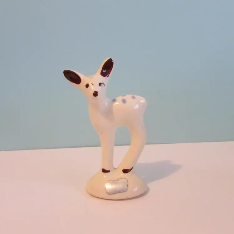 vintage ceramic deer figurine fawn woodland figure spring Rio Hondo