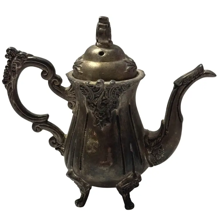 Vintage Godinger Silver Plated Teapot Coffee Pot Shaped Salt Shaker