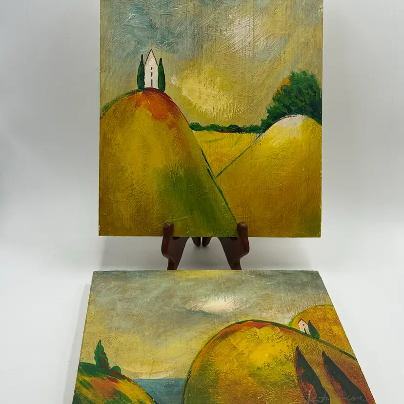 Southern Living At Home Tuscan Trio By Janet Weed Beaver Signed Wood Wall Art