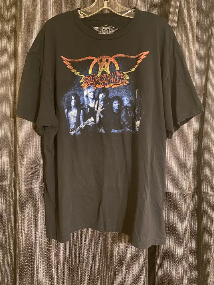 Ripple Junction Men's Size 2XL Aerosmith Black Short Sleeve T-Shirt