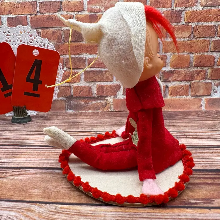 Vintage Valentine's Day Pixie Elf Red Hair Kitschy MCM Japan