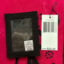 NWT Vera Bradley Card Case Stocking Stuffer Black