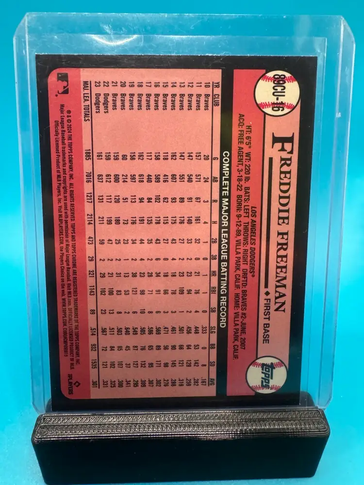 Freddie Freeman Topps Chrome Update 35th Anniversary Refractor Los Angeles Dodgers