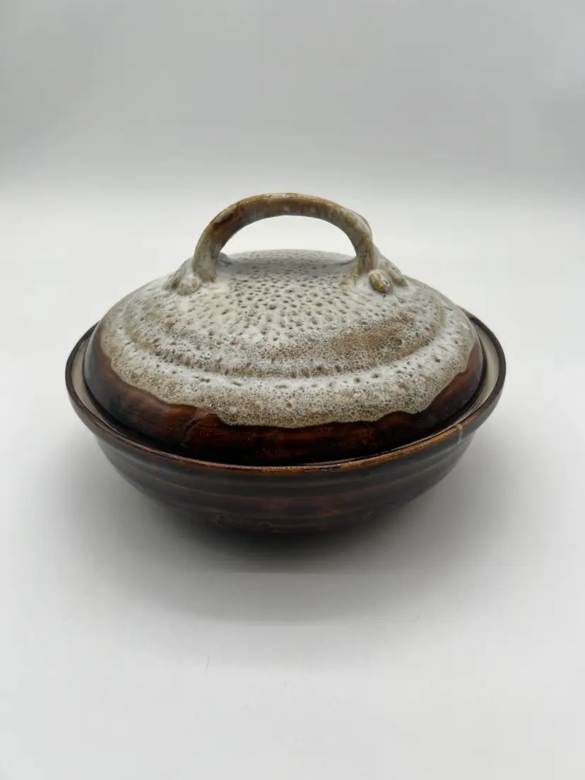 Studio Pottery Casserole Dish Signed