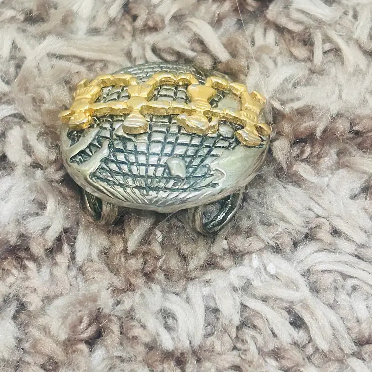 Vintage AJC Global Unity Brooch 2 Tone People of the World Connected 1 Family