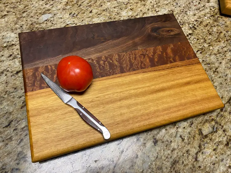 Walnut, Teak & Sapele/ Mahogany cutting board