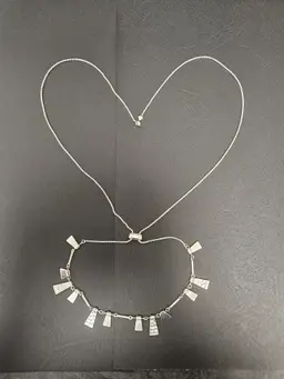 Kendra Scott Sliver Tone Neckless and (3) Silvertone Bracelets