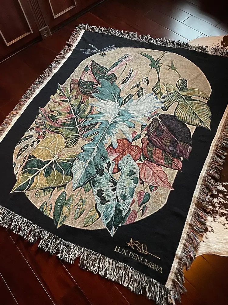 Philodendron Dreams Woven Tapestry