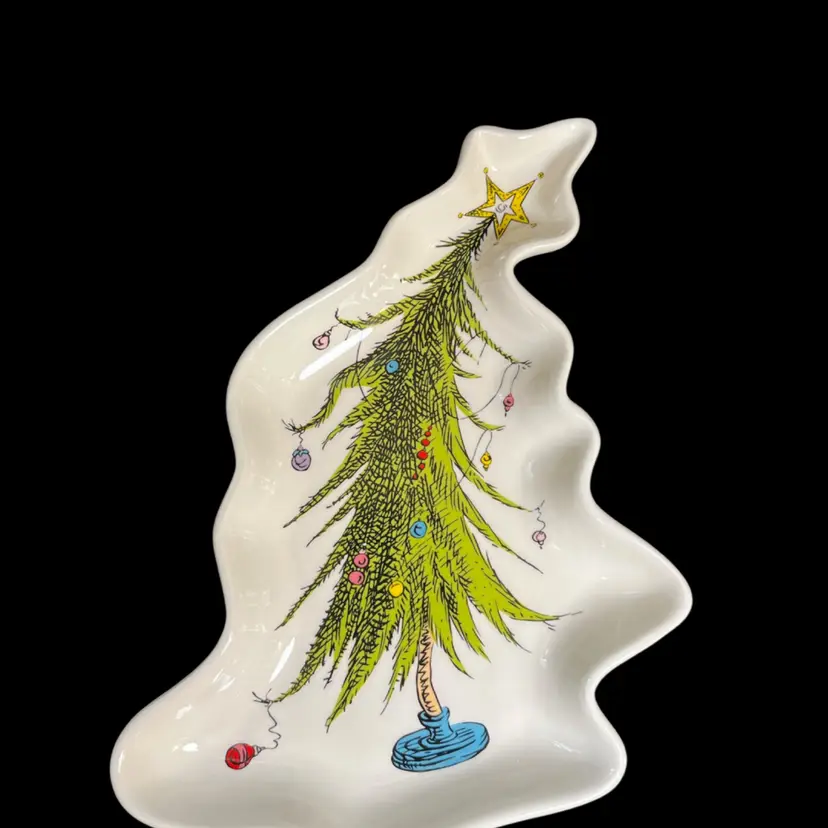 2024 Dr. Seuss Enterprises-Sleigh Bell Bistro-"Grinch Christmas Tree" Decorative Plate