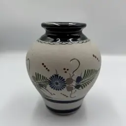 Tonala Mexico Santana Pottery Stoneware With Butterflies