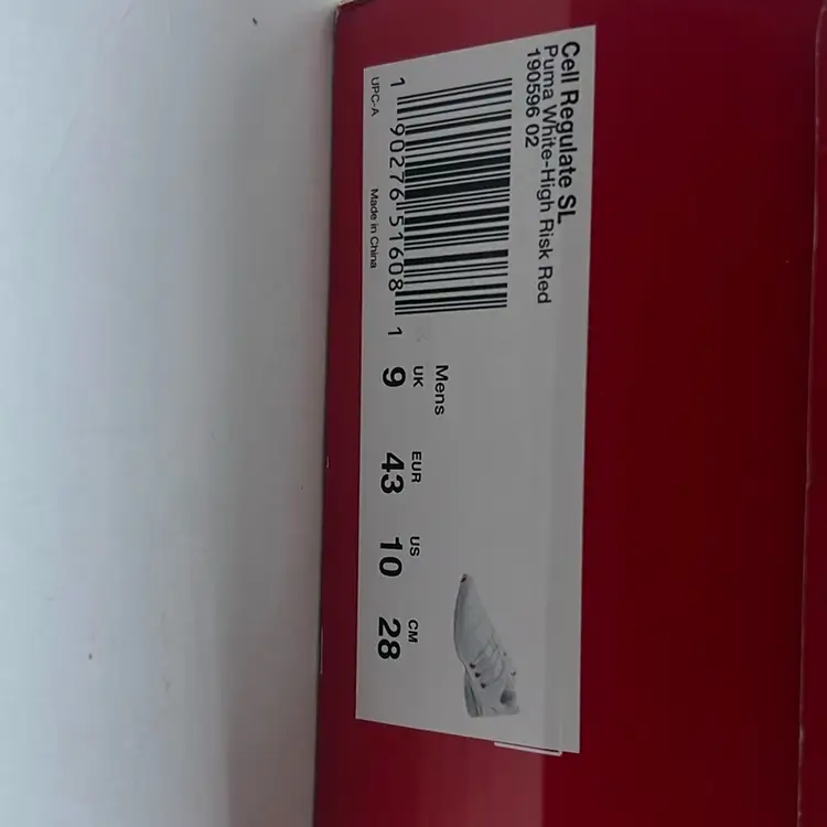 Puma White High Risk Red