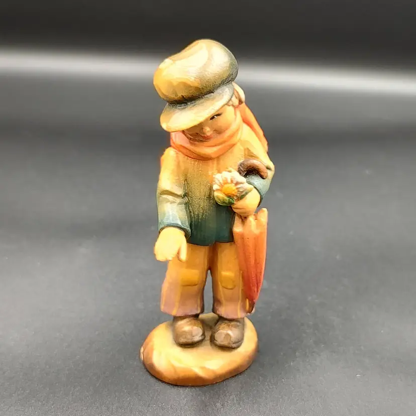 Vtg Anri Club Hand Carved and Painted "My Friend Boy" Figurine