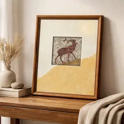 1998 Hand Woven & Hand Painted Work, Artist Signed by Gay Jensen, 12" x 15"