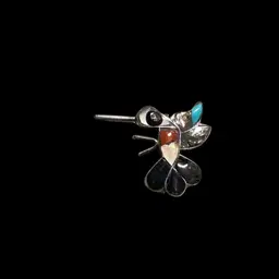 Vintage Zuni Silver And Inlay Pendant/brooch