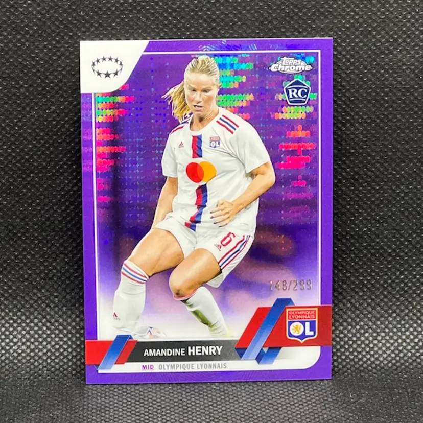 Amandine Henry 2022/23 Topps Chrome Purple Refractor /299 Soccer Card
