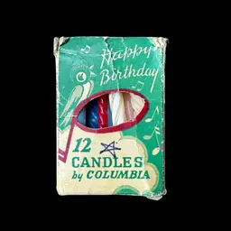 Vintage Columbia Wax Works Happy Birthday Candles, With Box AS IS
