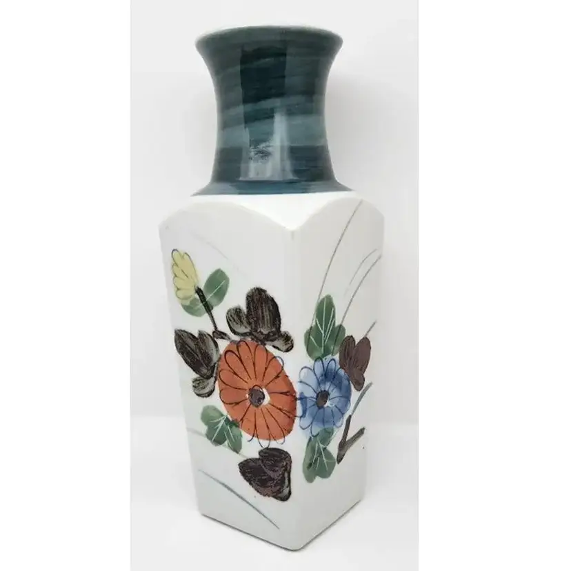 Vintage Porcelain Floral Vase, Made in Japan, 1960s - 1970s