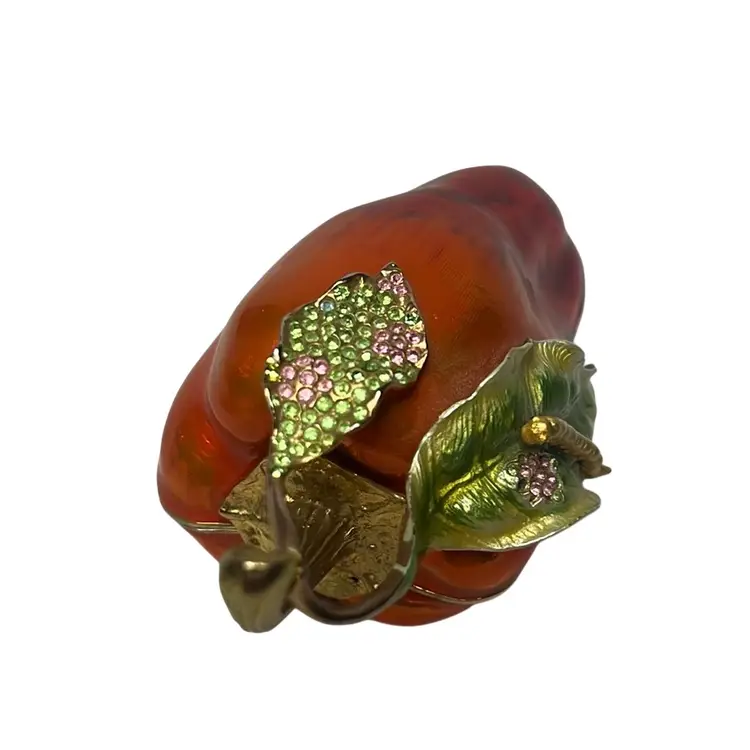 Vintage Cristiani Collezione Large Pepper Trinket Box.