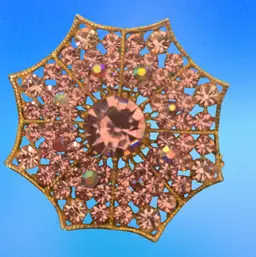 Vintage STUNNING BSK Pink And AB Rhinestones