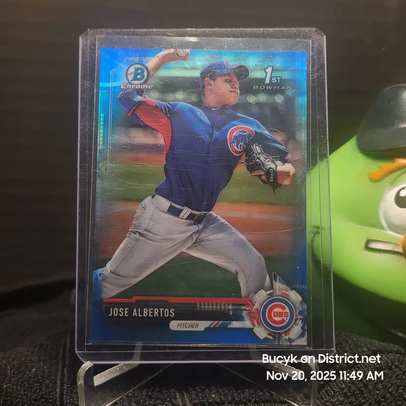 2017 Bowman Chrome Blue - Jose Albertos Chicago Cubs 100/150