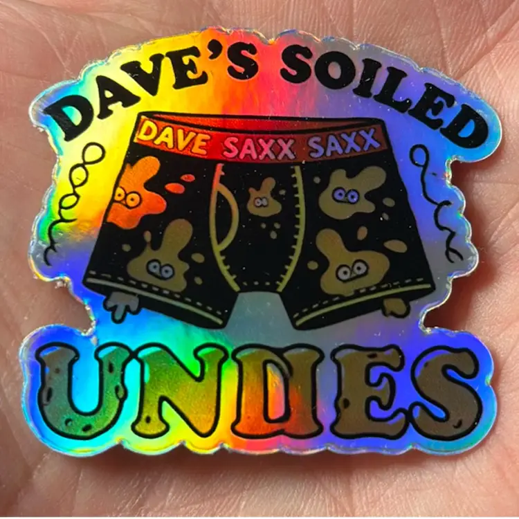Dave’s Soiled Undies (Mighty) 2” Sticker