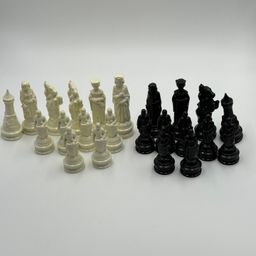 S. Lowe ANRI Medieval Renaissance Vintage Plastic Chess Incomplete Set 23 Pieces