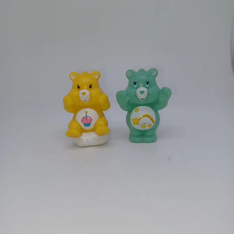 Vintage Care Bear Figurines Birthday Bear Champ Bear Pencil Toppers
