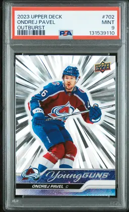 2023-24 Upper Deck Ondrej Pavel Young Guns Outburst Graded PSA 9 (Colorado Avalanche)
