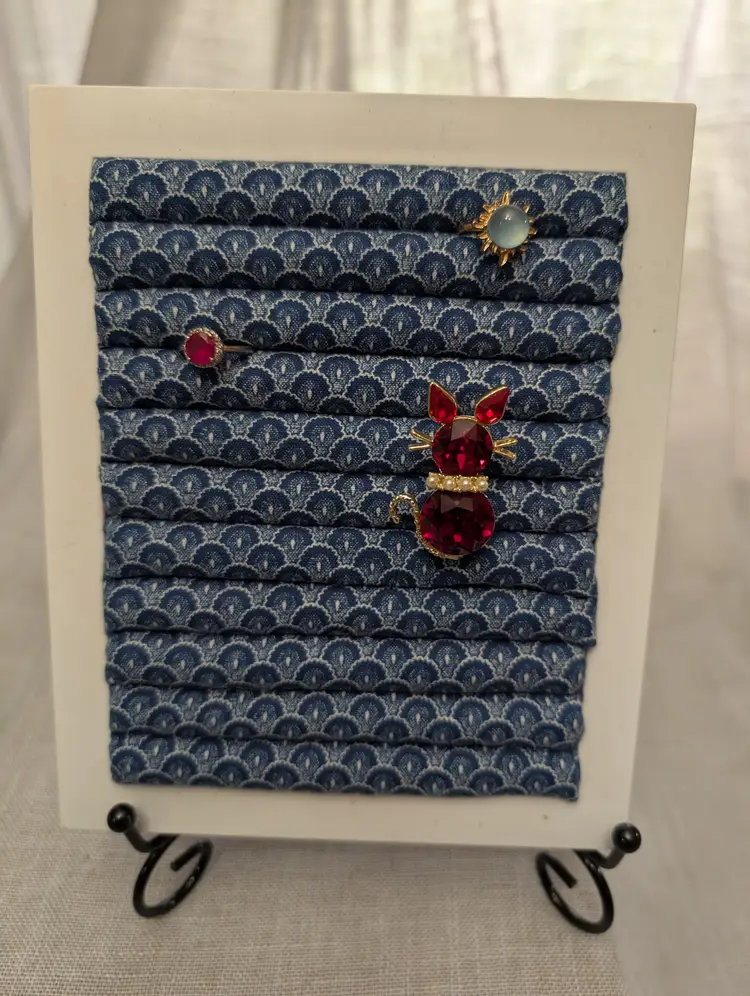 Cream Colored Plastic Framed Repurposed For rings or Brooches