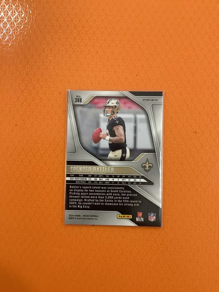 2023 Prizm Red White Blue Prizm Spencer Rattler #388 (RC)