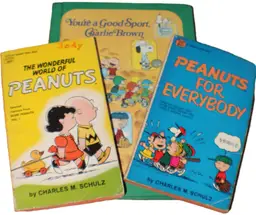 Set of 3 Peanuts Snoopy Books 1968-1970.
