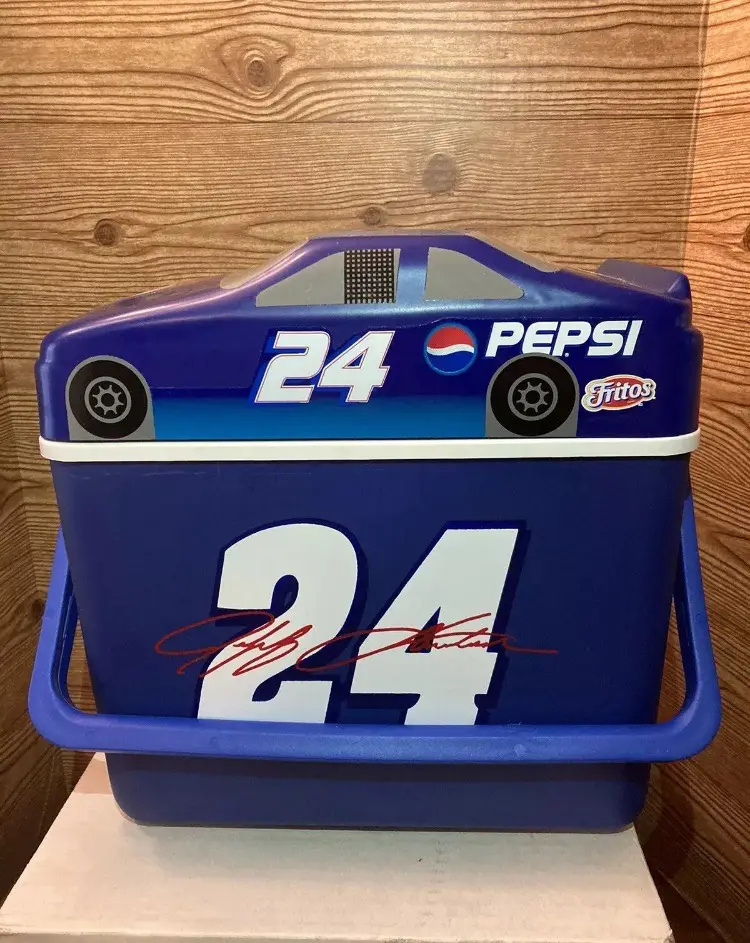 Vtg NASCAR Speedway Plastic Jeff Gordon Pepsi Race Car Cooler #24