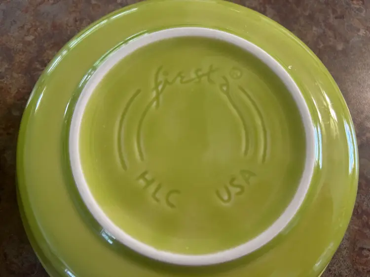 Vintage FiestaWare HLC USA Cereal Bowls Set of Two 7" Round Lemongrass/Chartruse