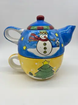 Vintage Mikasa “Merry Season” Teapot & Cup Set