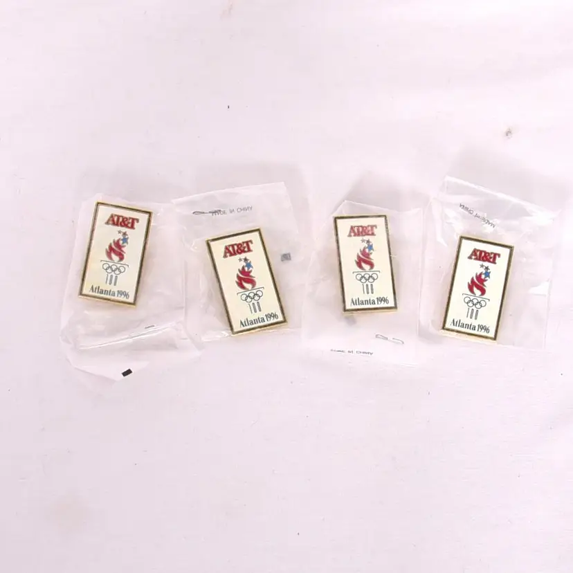1996 Atlanta Olympics 100 Centennial Torch AT&T Pin Lot of 4
