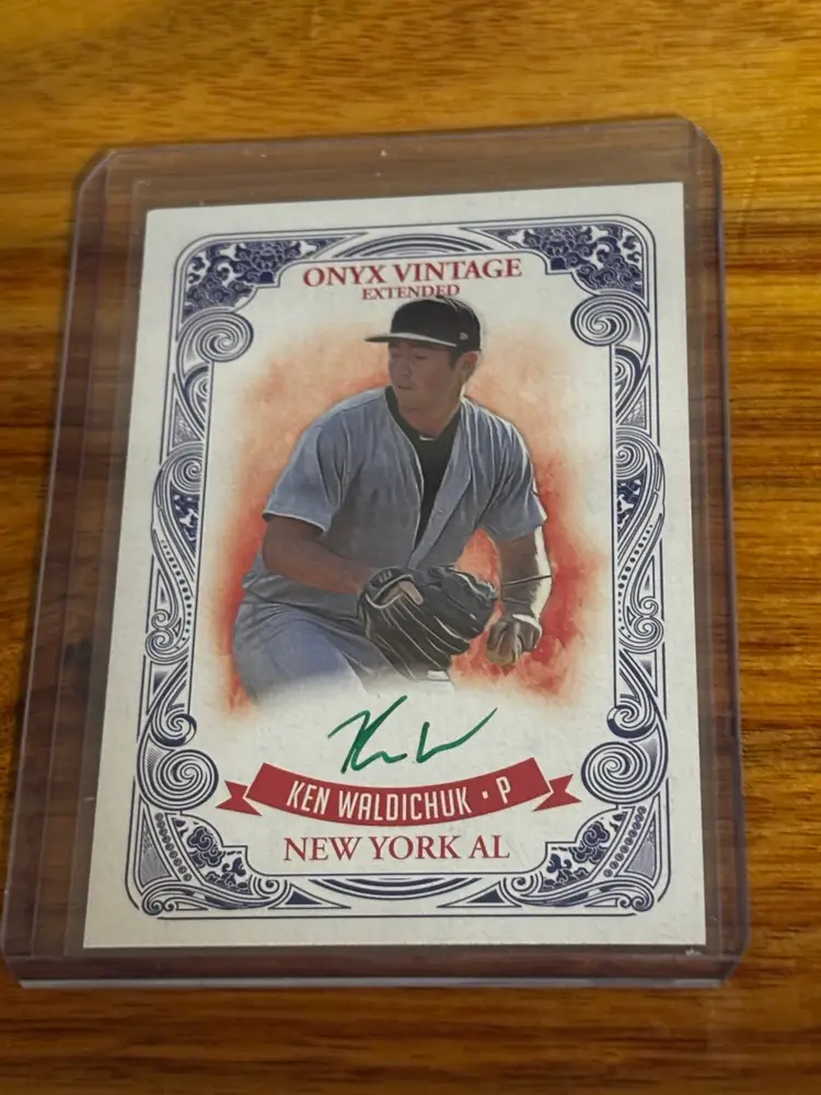 2021 Onyx Vintage Extended Ken Waldichuk Green Auto  /50. Oakland Athletics