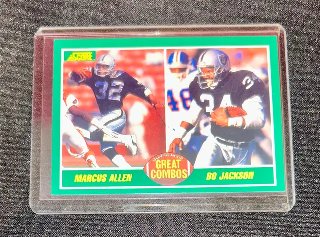 Marcus Allen & Bo Jackson Great Combos Football Card