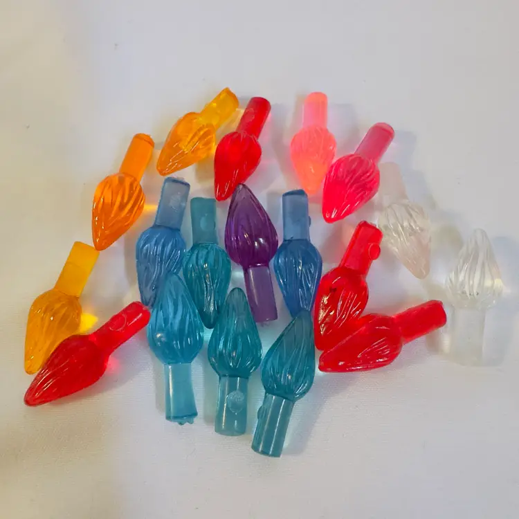 #2033 18 Vintage Twist Bulbs For Ceramic Christmas Tree Replacement Light Covers