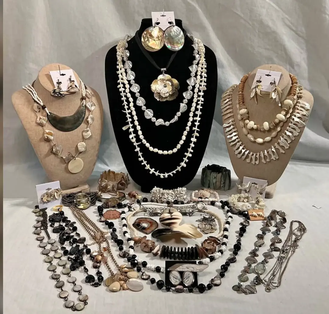 💎Curated Artisan Shell & Beaded Jewelry Collection | Boho Tribal Statement Lot