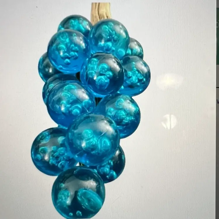 Vintage 1970’s Turquoise Lucite Grape Cluster