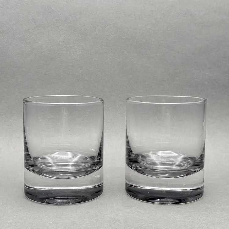 Vintage Pair of Pale Lavender Hued Crystal Cocktail Glasses