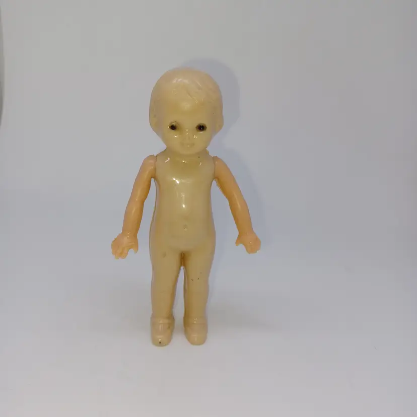 VTG Irwin Celluloid doll jointed arms solid legs Makers Mark  1950s