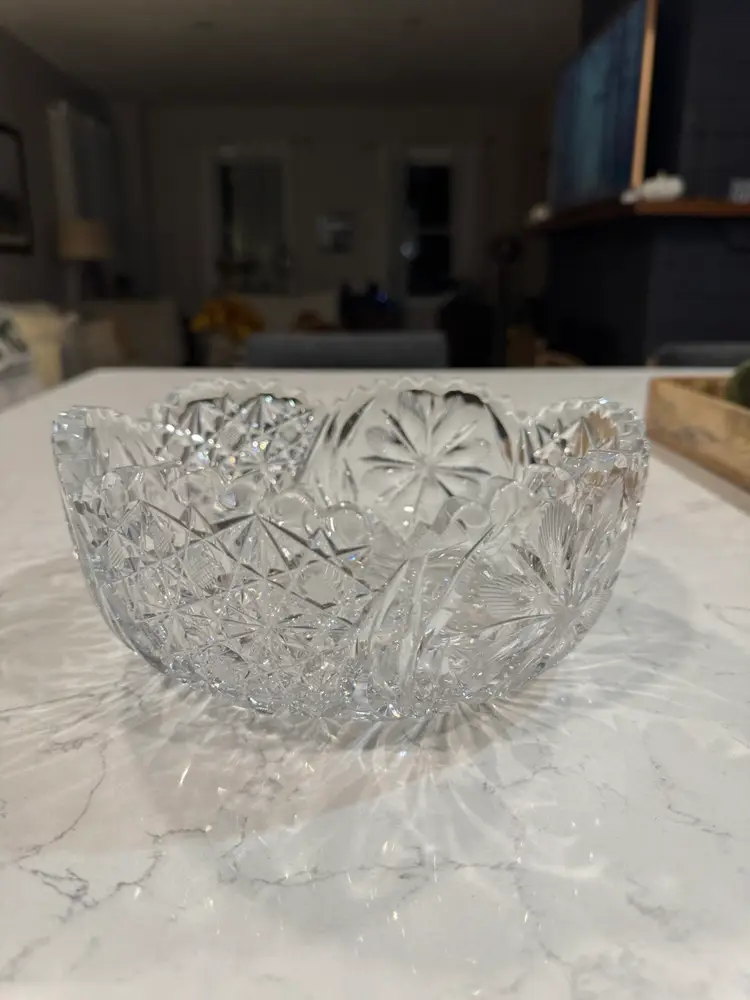Antique Cut Crystal Bowl