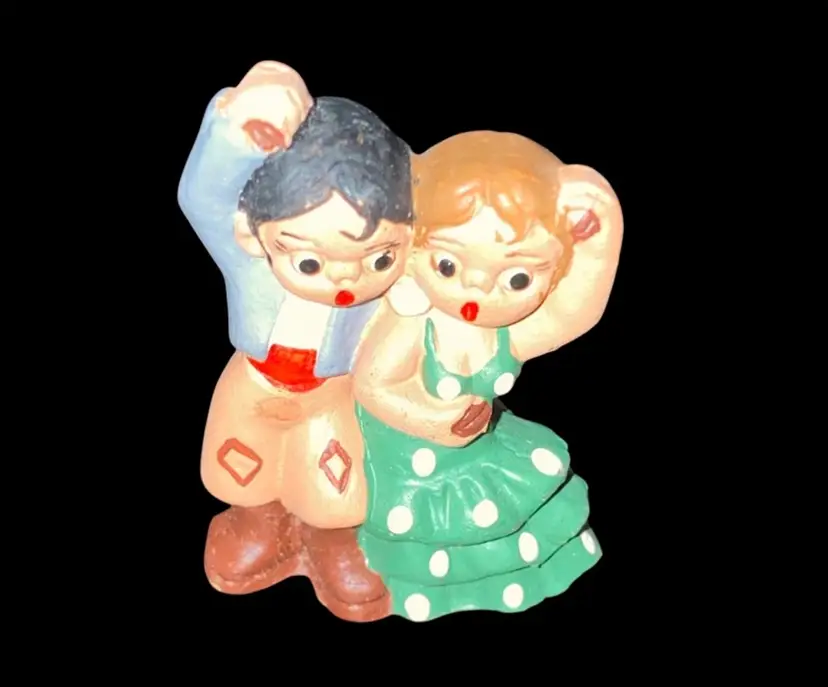 #35-  40% Off Sale-Vintage Red Clay Mud People Figurine From Mexico As Shown 2" (was $10)