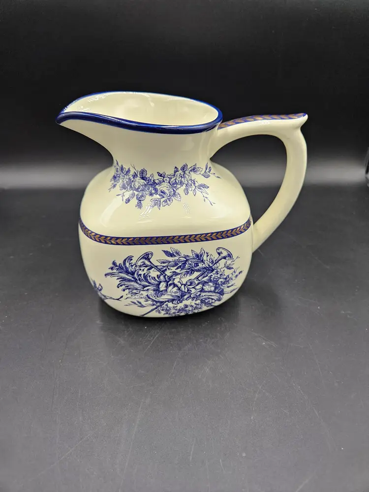 Mudpie Blue and White Pitcher