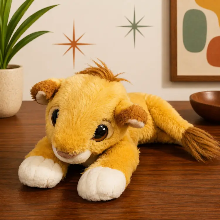Vintage 1993 Disney Lion King Simba Plush Mattel Authentic Stuffed Animal Toy 90s Disney